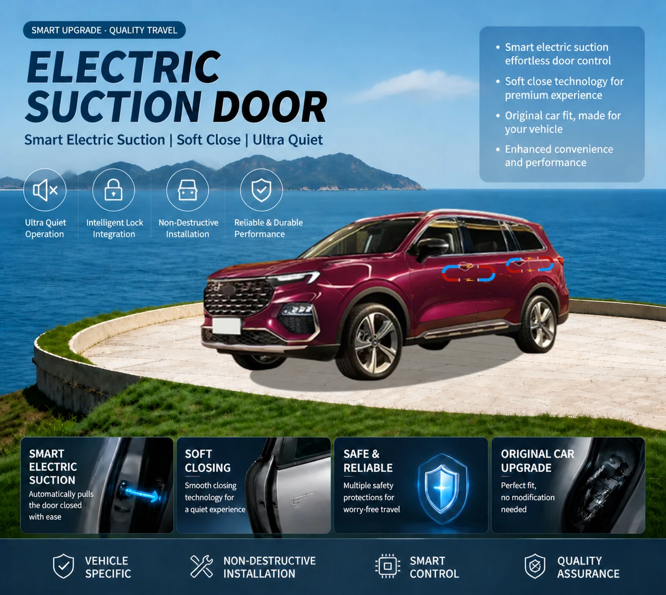 Car Specific Car Modification Auto Suction Soft Close Door Modification Parts & Accessories For Ford Equator CX756 CX743MCA 2021