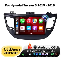 Android 16 Auto For Hyundai Tucson 3 2015 - 2018 Car Radio Multimedia Video Player Navigation Wireless Carplay BT DSP No 2din