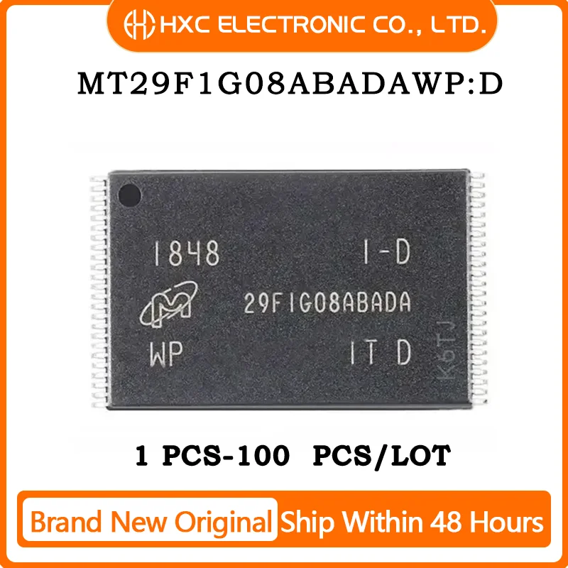 1PCS/10PCS/50PCS/100PCS MT29F1G08ABADAWP:D TSOP48 MT29F1G08ABADAWP Brand New Original IC CHIP