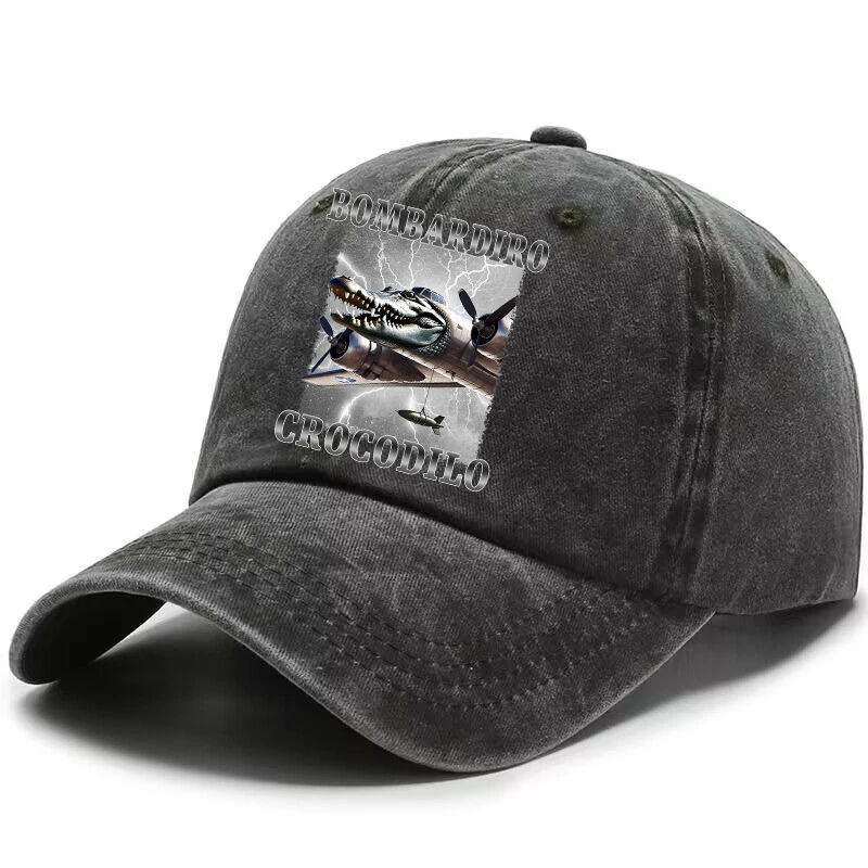 Tralalero Tralala 야구 모자 Tungtung Sahur Brainrot 태양 모자 남성 여성 야외 스포츠 Sunbonnet 성인 레트로 헤드 기어 선물