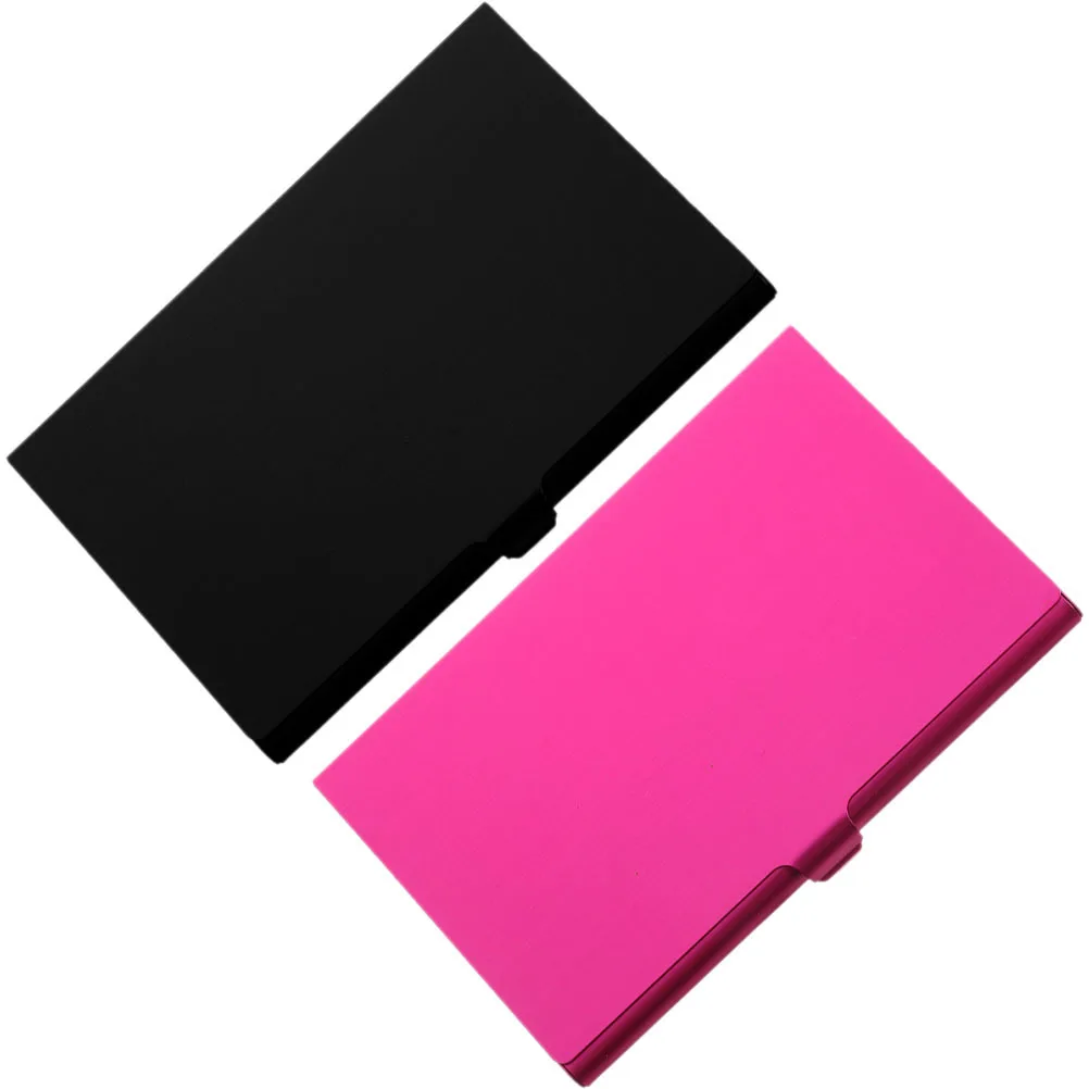 2개입 금속 명함 케이스 블랭크 승화 카드 컨테이너 DIY 열전사 케이스 휴대용 명함 홀더 사무직용