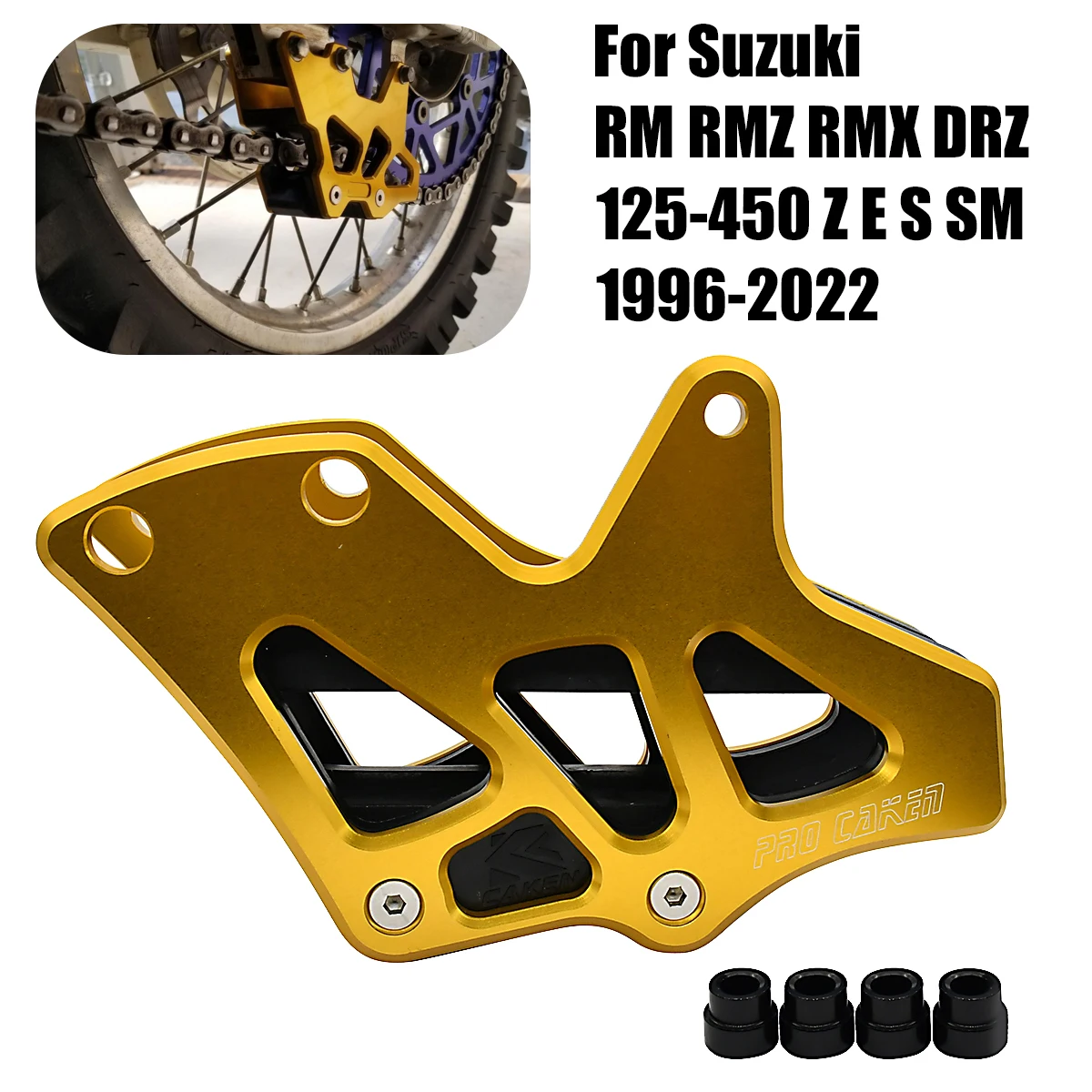 

Motocross CNC Chain Guide Cover Guard Protector For Suzuki RM125 RM250 RMZ250 RNZ450 RMX450Z DRZ 250 400 400E 400S 400SM RM RMZ