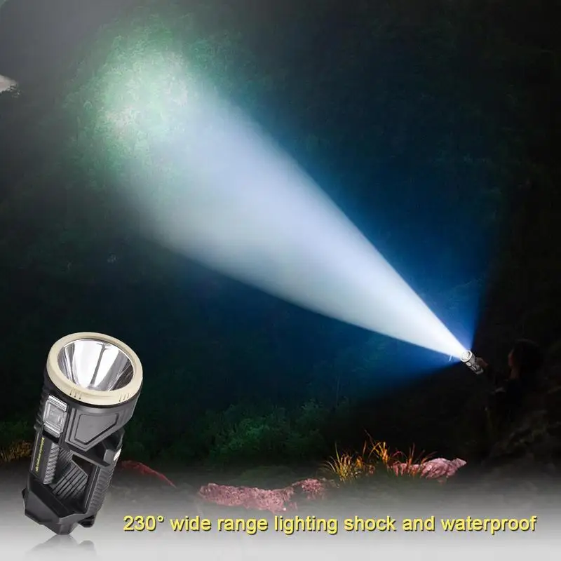 

LED Searchlight Waterproof Rechargeable Multifunction Searchlight with 6 Lighting Modes Bright Handheld Light Super Bright