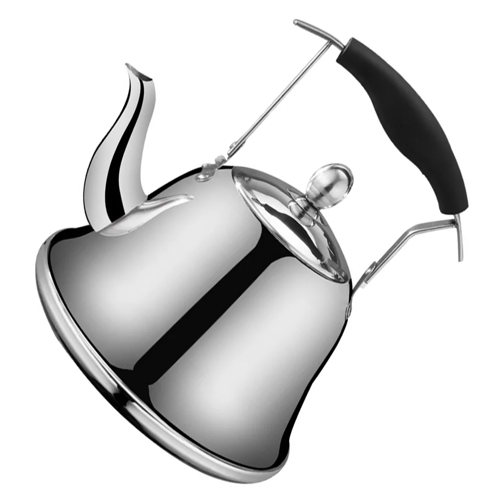 

Stainless Steel Water Kettle 1L Whistling Boiling Teakettle Thickened Ergonomic Handle Practical Household Use