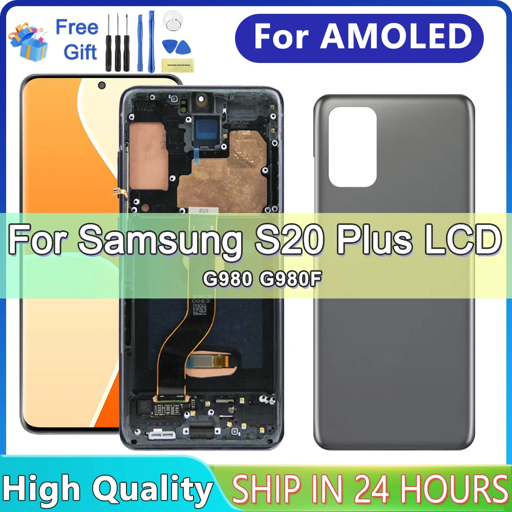 

6.7" AMOLED S20 Plus LCD Display For Samsung Galaxy S20+ G985 G985F/DS G985A G985U G986B/DS LCD Touch Screen Digitizer