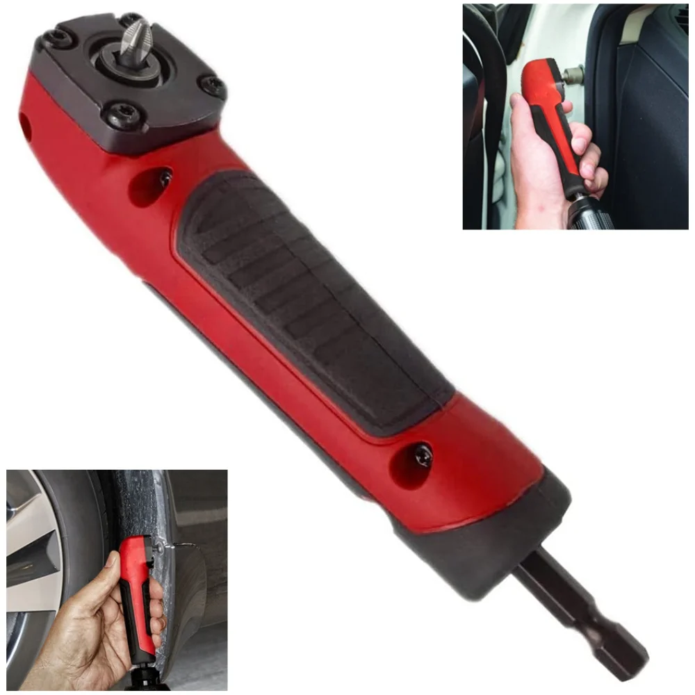 90 Degree Right Angle Drill Adapter Screwdriver Bit Holder Impact Driver Extension for Tight Corner Space