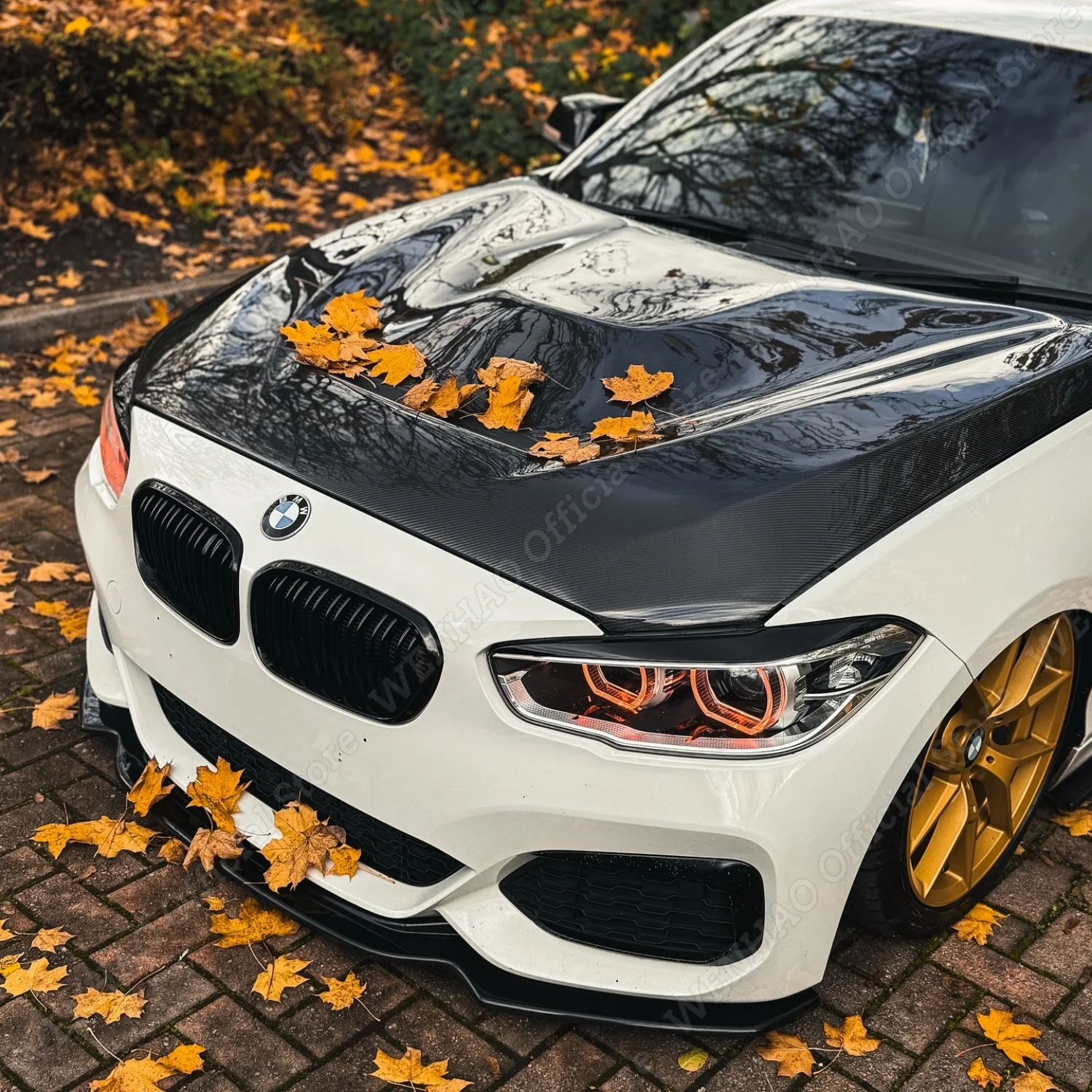 For Bmw 1series F20 F21 M-pack 118i 120i M135i M140i 2015-2019 Front Bumper Lip Chin Diffuser Body Kit Spoiler Deflector Tuning