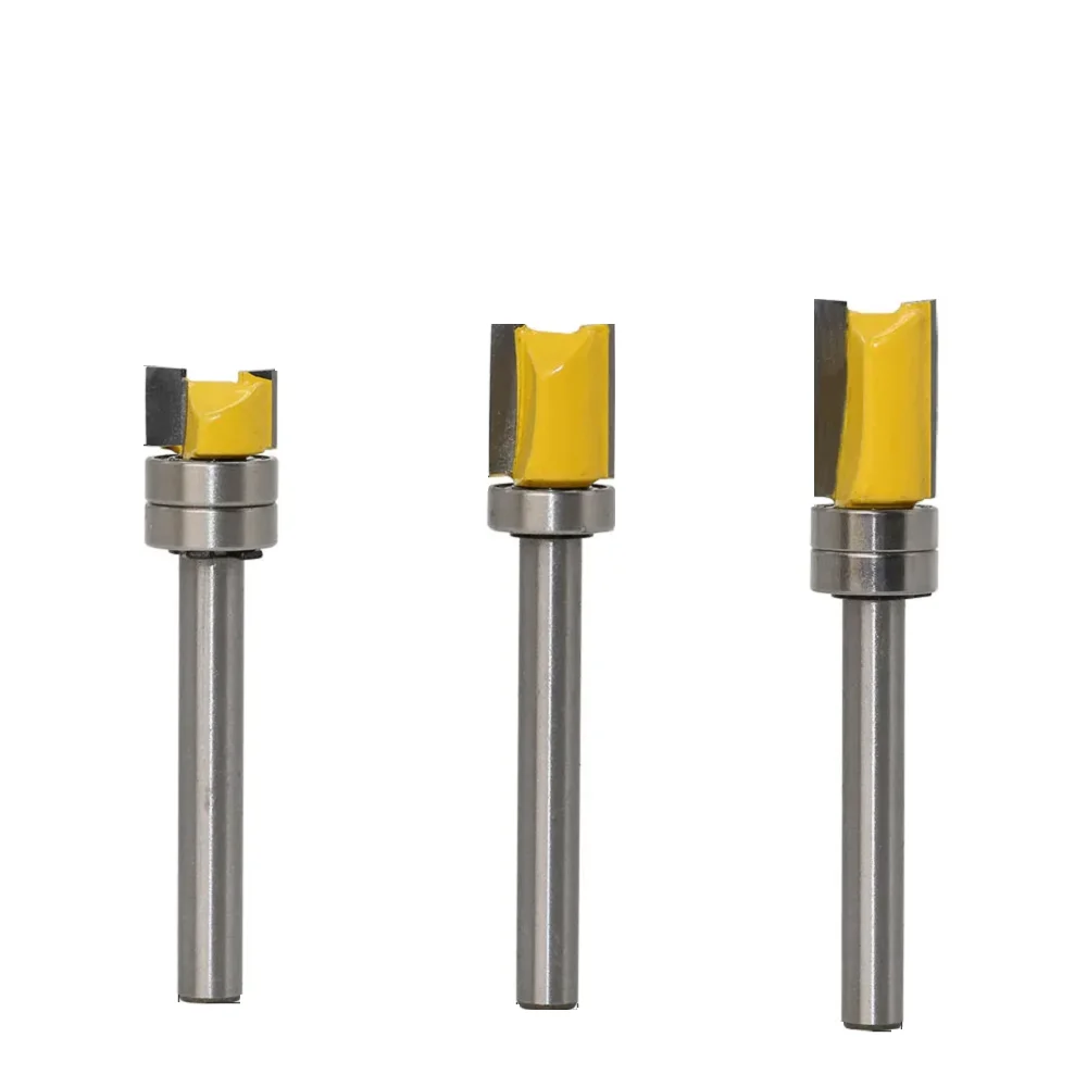 6mm Shank Template Trim Hinge Mortising Router Bit Straight end mill trimmer cleaning flush trim Tenon Cutter forWoodworking