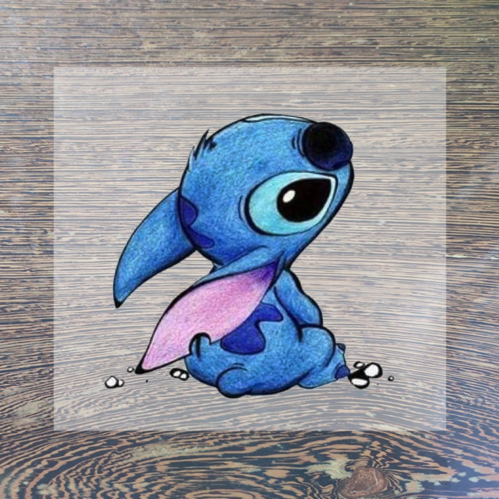 Stitch Disney Cartoon Iron on Patches for Clothing DIY T-shirt Heat Transfer Stickers Patch Clothes Custom Vinyl Sticker Gifts