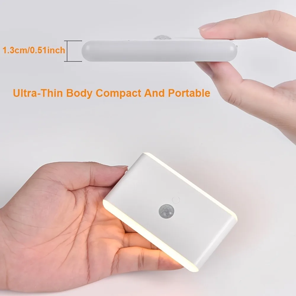 1/2pcs of RGB Rechargeable Dimming LED Rainbow Switching Light Color LED Human Body Sensing Bedroom Corridor Staircase Cabinet M