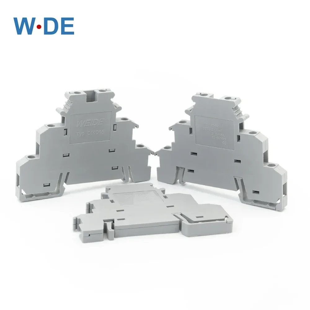 DIKD-1.5 Din Rail Terminal Block Three Layer 3 Level Sensor Actuator Triple Wire Connector DIKD1.5 Wire Conductor 10Pcs