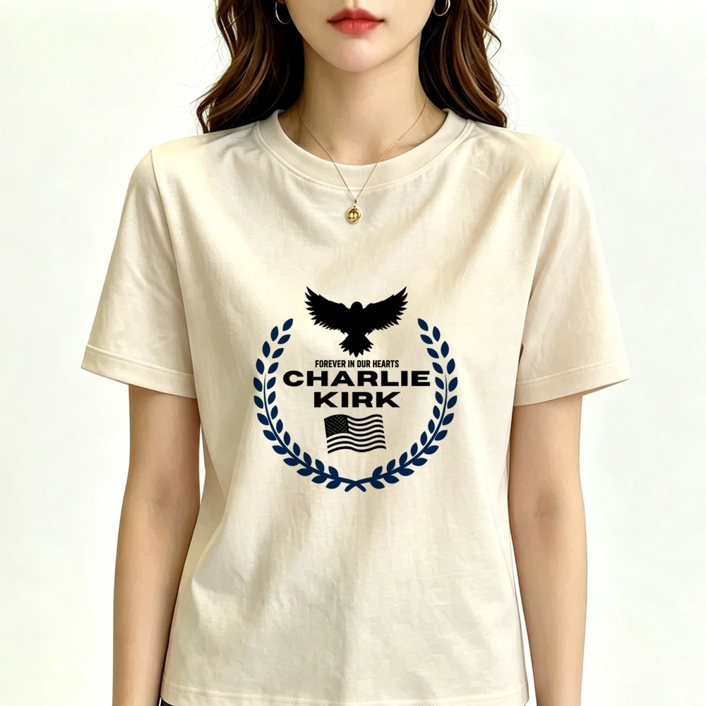 Charlie Kirk top tees teen japanese streetwear party cute top tees 2000s japanese scene  vintage gothic