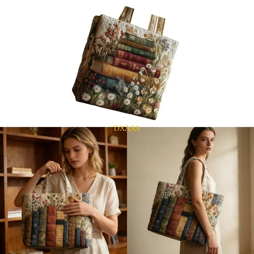 

DXAA Printed Canvas Shoulder Bag Multifunctional Handbag for Work and Daily Commute