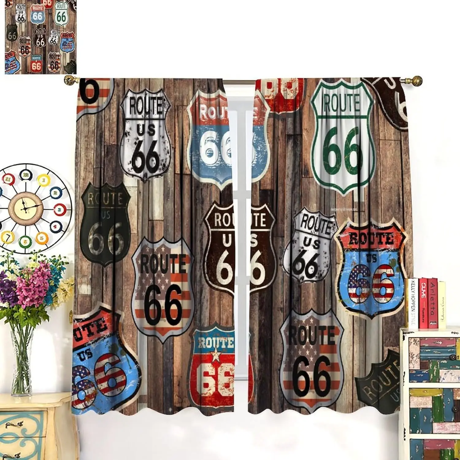 

Винтажные шторы, классический американский дизайн дорожных знаков, деревенский шарм, ретро домашний декор, оконные украшения для кухни, спальни, гостиной