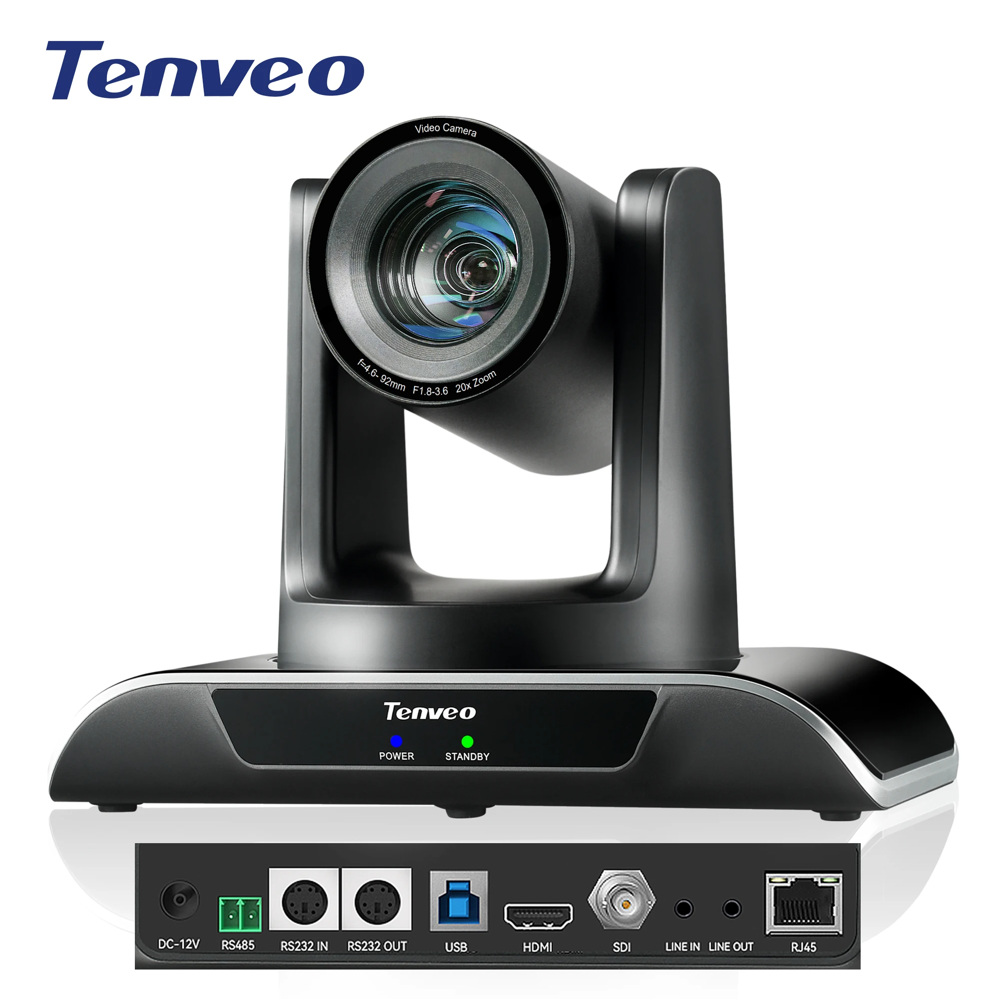 Tenveo VHD620A 1080p60fps AI Tracking PTZ Streaming Camera USB/HDMI/SDI/LAN Conference Camera Support NDI&POE