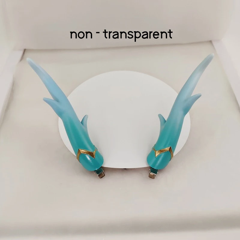 

Game Honkai Star Rail Imbibitor Lunae Headdress Cosplay Prop Accessory delicate Transparent Horn hair clip