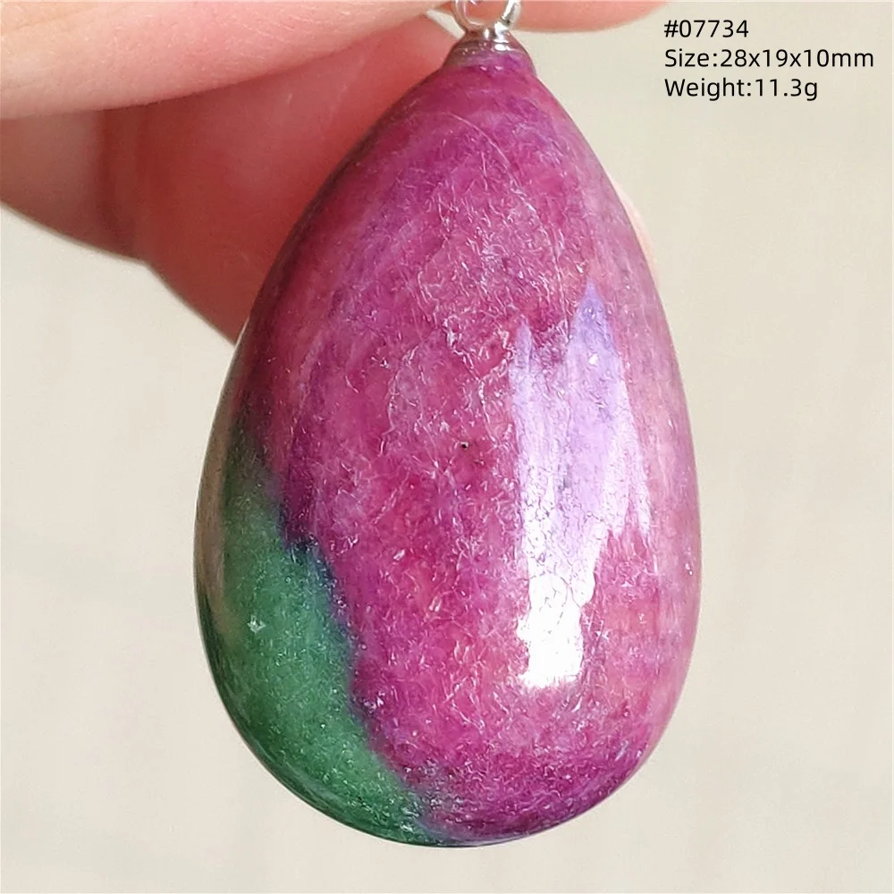 Natural Red Ruby Pendant Bead Ruby Women Men Necklace Jewelry Gemstone 925 Sterling Silver AAAAA view 5