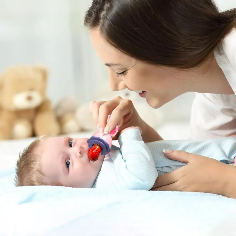 Pengumpan makanan bayi, pengumpan makanan buah bayi silikon bayi pengumpan jaring bayi untuk makanan