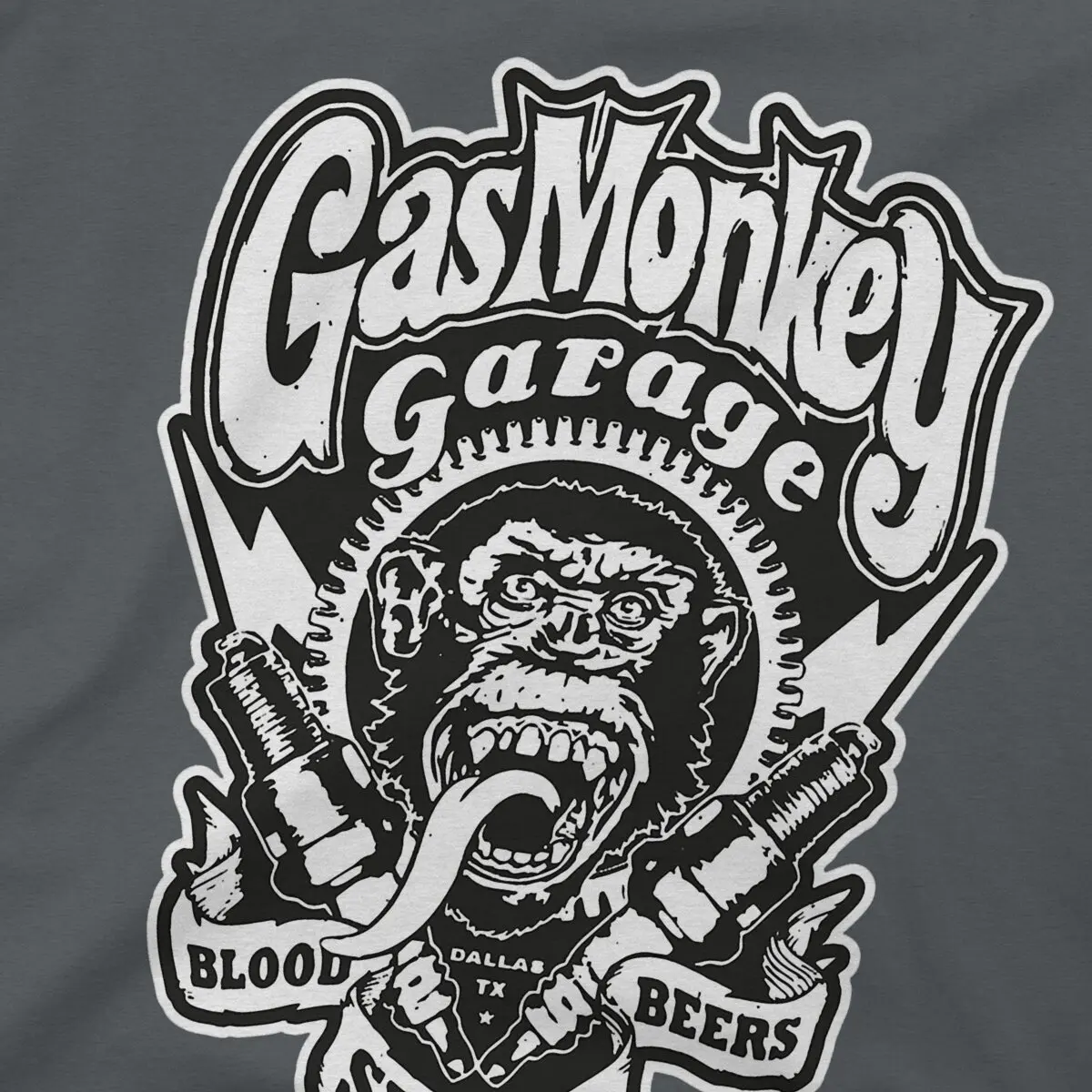 Hot selling in Summer Men\'s and Women\'s T-shirts funny animal Gas Monkeys Garage 1 Summer top Street Clothing S-6XL