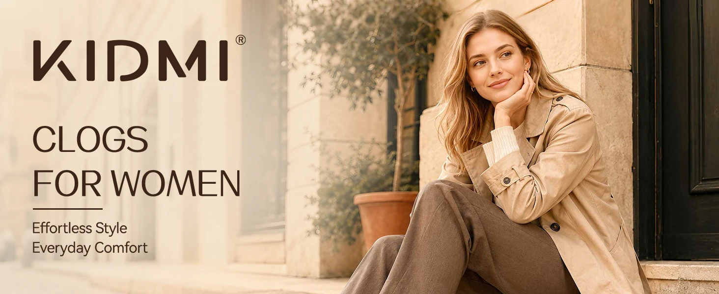 Shevalues Vegane Leder-Damen-Clogs, rutschfeste Hausschuhe im Loafer-Design, Slides mit Korkfußbett und Fußgewölbestütze – Detail 2