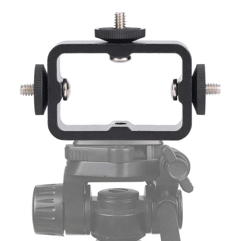 3 in 1 Holder Head Mount Flash Bracket Adapter phone Bracket Light Stand Holder For Gopro Live Broadcast Selfie Camera