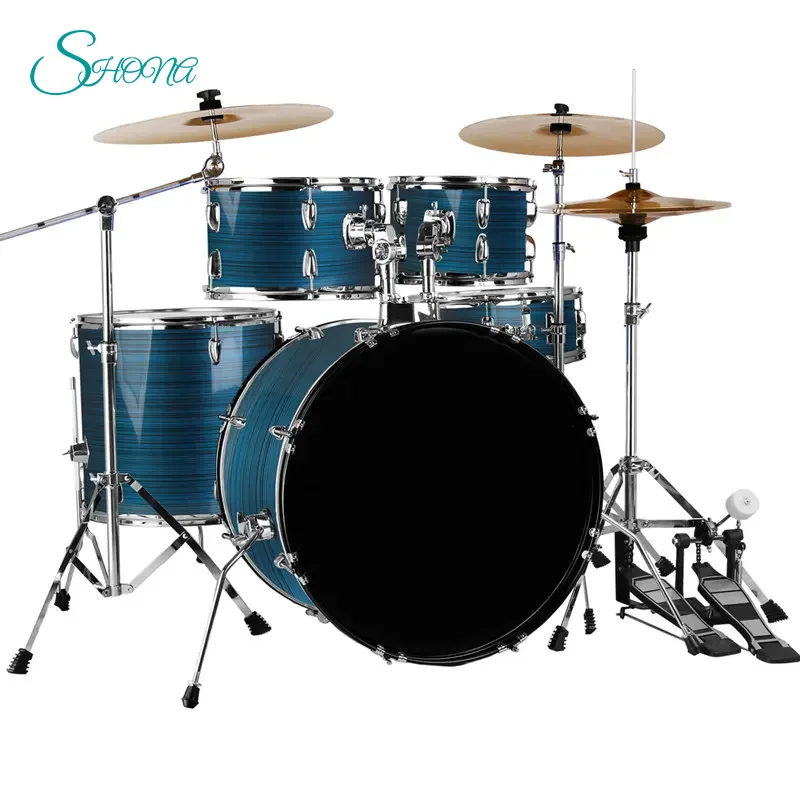 

Beginners Five Drums Three Cymbals Drum Set