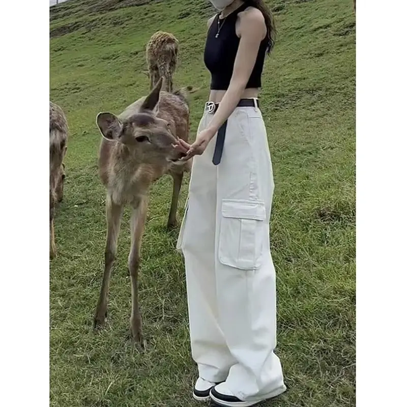 

High Waist Straight Leg Denim Jeans White Commute Faion Women's Spring New Sle Casual Workwear Outerwear Trendy