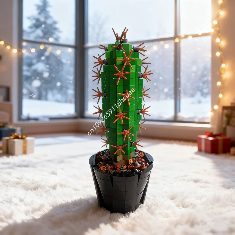 

740pcs MOC Mini Saguaro Cactus Carnegiea Model Building Blocks Construction Toy Assemble Idea Christmas Gift Brick Kids Birthday