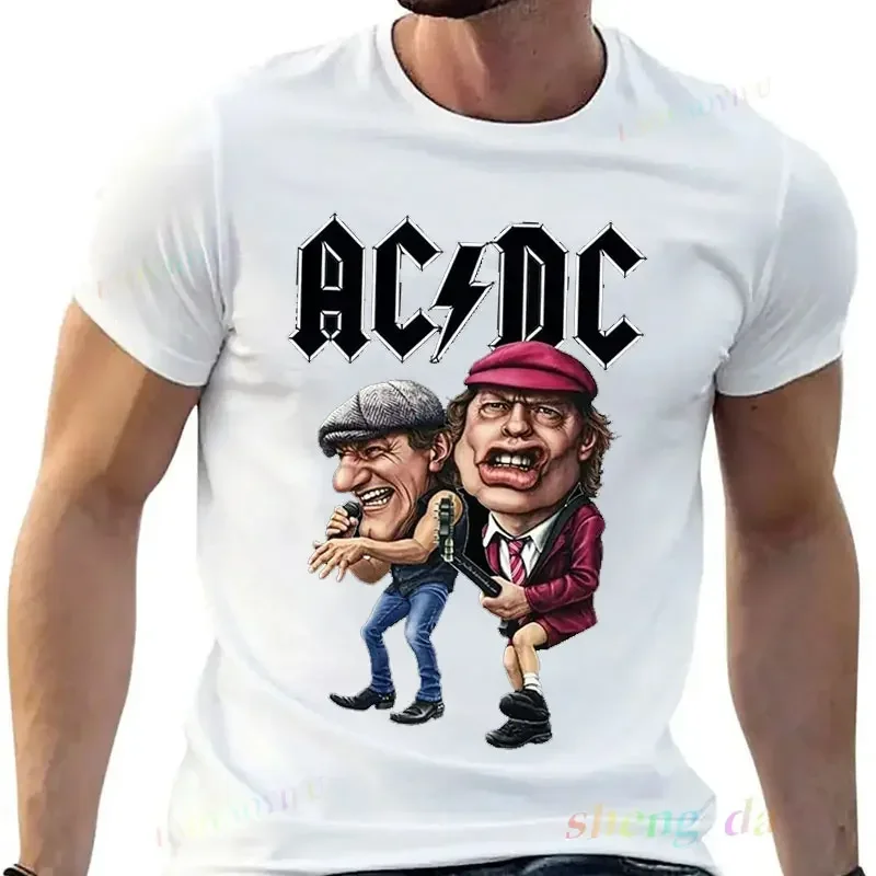 

Rock Band AC DC Casual 3D Printed Men's and Women's T-shirts Fun Music Sports Breathable Quick Drying Short Sleeves