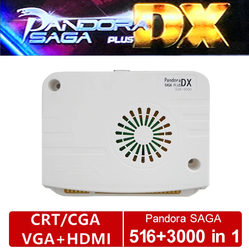 Pandora Saga DX Plus 3000 horizontal + 516 vertical Games, 3 Sides Cocktail, Arcade PCB, Jamma Pandora Box, USB Trackball, CRT