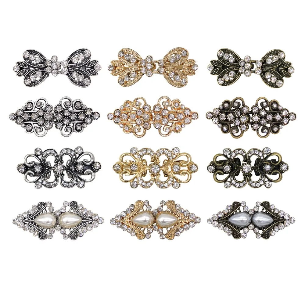1 Piece Vintage Sweater Clips Cape Cloak Fastener for Dress Shirt Cardigan Shawl Collar Clasp Back Cinch Clip for Women Clothing