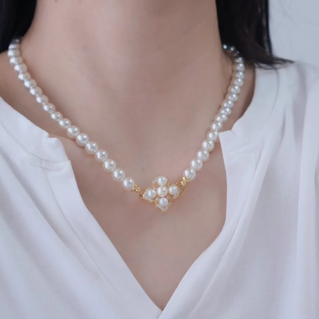 Wholesale 925 Sterling Silver Necklace Bracelet Clasps and Hooks Jewelry Accessory Parts Settings for 5-7mm Pearls 3pcs/lot