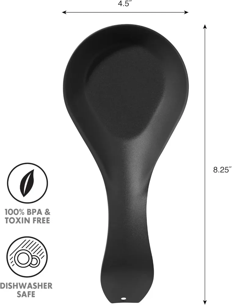 حامل ملعقة من الفولاذ المقاوم للصدأ - مقبض طويل يمكن تثبيت أدوات المطبخ في مكانها، ومناسب لأسطح الكونترتوب والمواقد