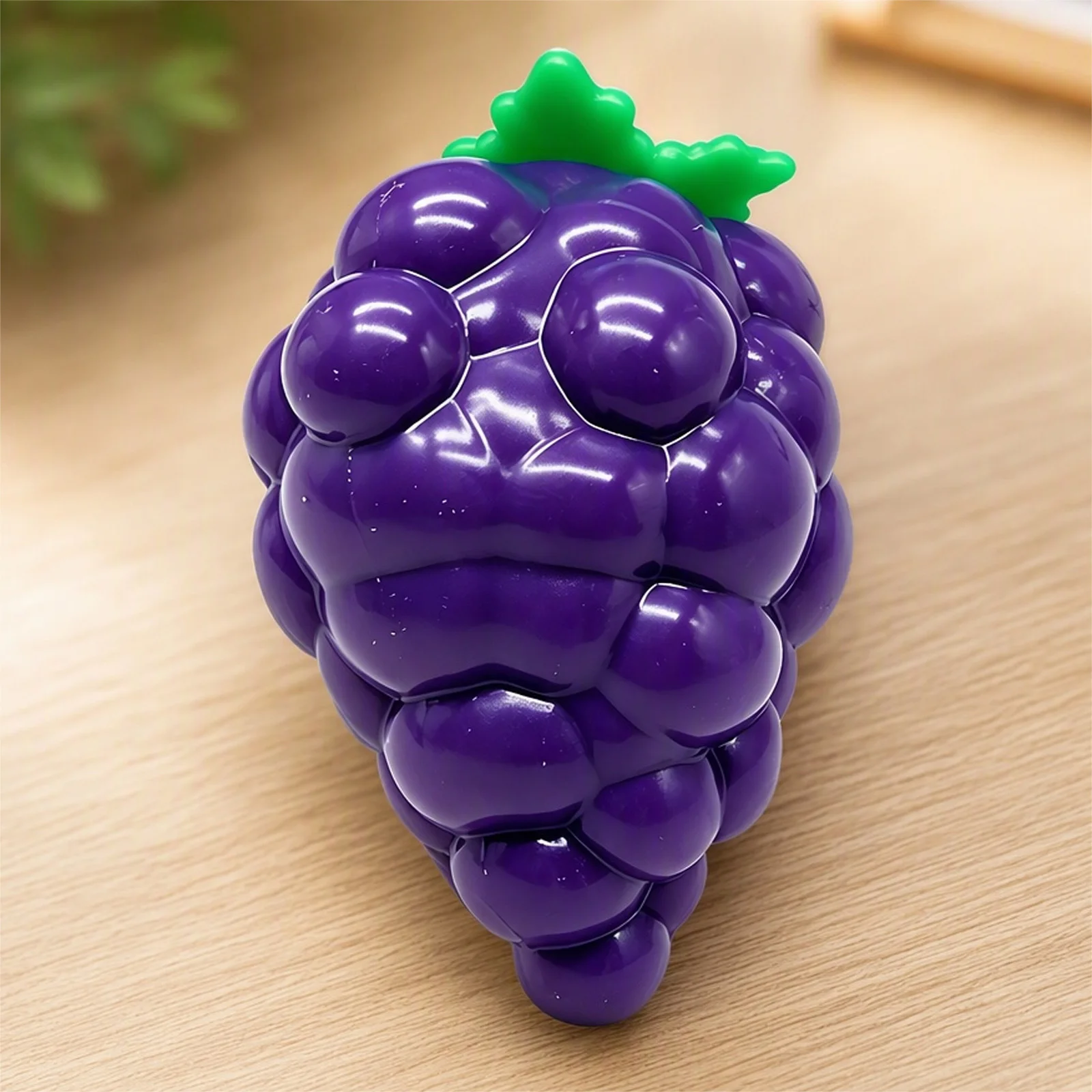 Slow Rising Purple Grape Squeeze Ball Brick Surface Texture Desk Sensory Tension Relief Pinch Toy