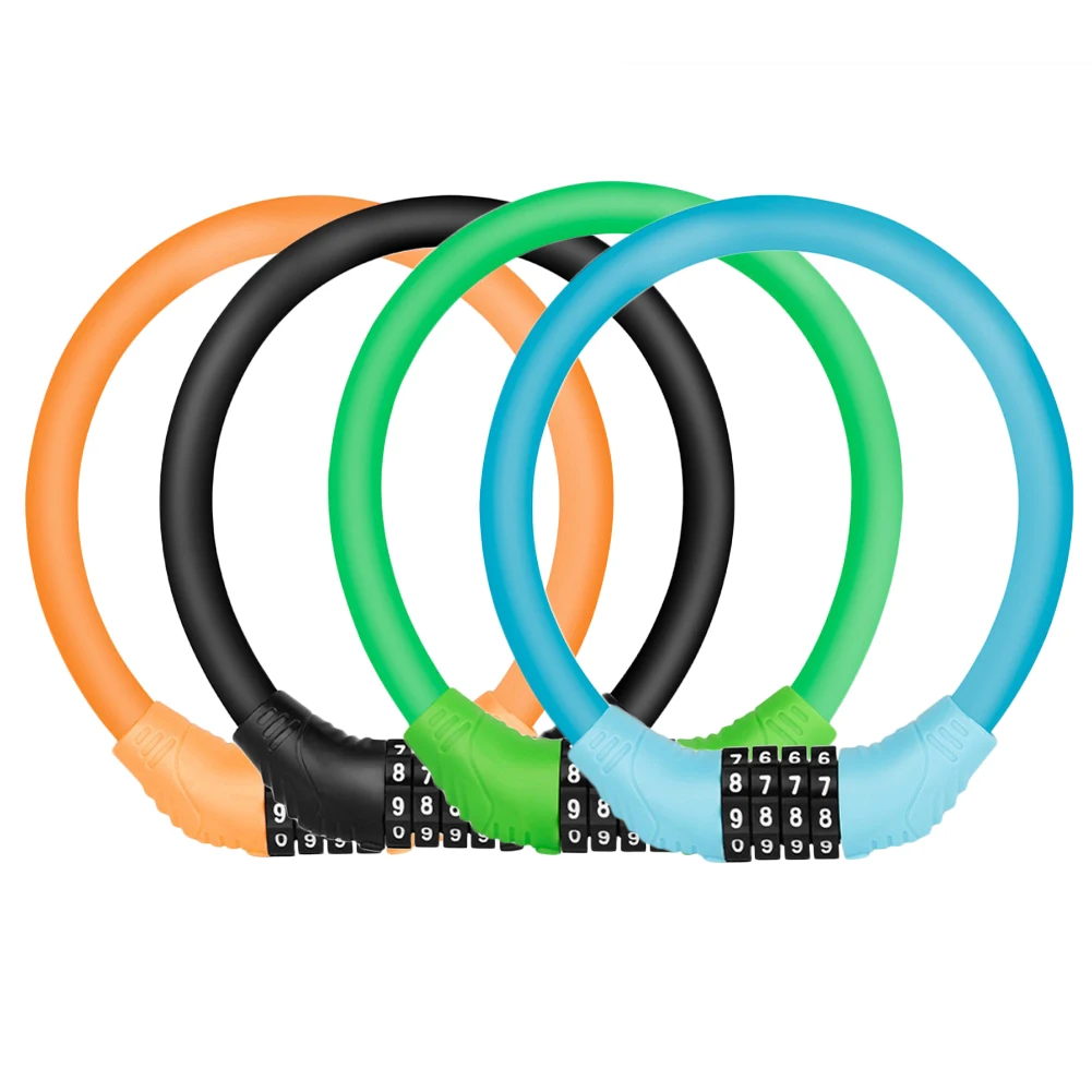 

Bike Lock Cable Anti Theft Security Lock Ring Bicycle Lock Keyless 4 Digit Password Lock MTB Road Bike Motorcycle Cycling Lock