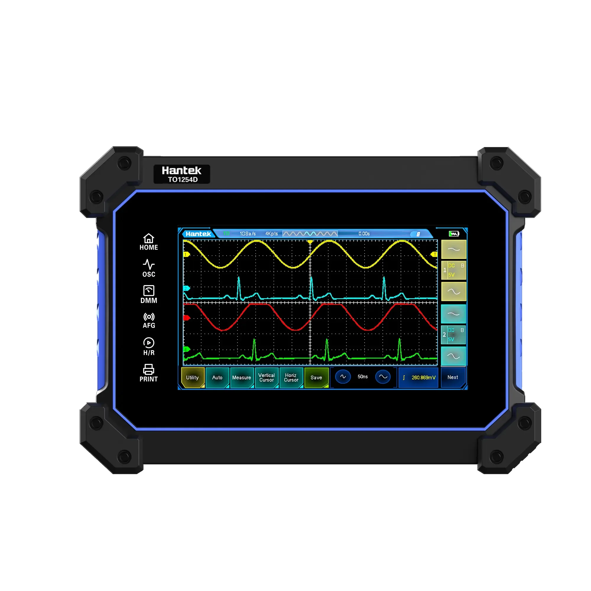 Hantek TO1202C Multi-function Touch Control Digital Flat-panel Oscilloscope Dual Channel 200M in Stock