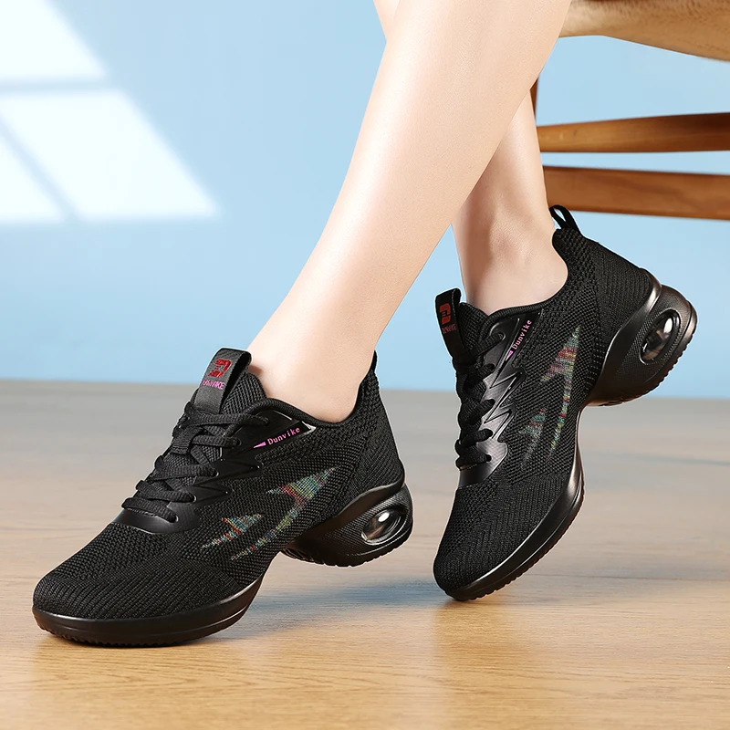 Women Dance Jazz Shoes Light Weight Female Cheerleading Dancing Sneakers Comfortable Modern Dance Sport Training Shoes