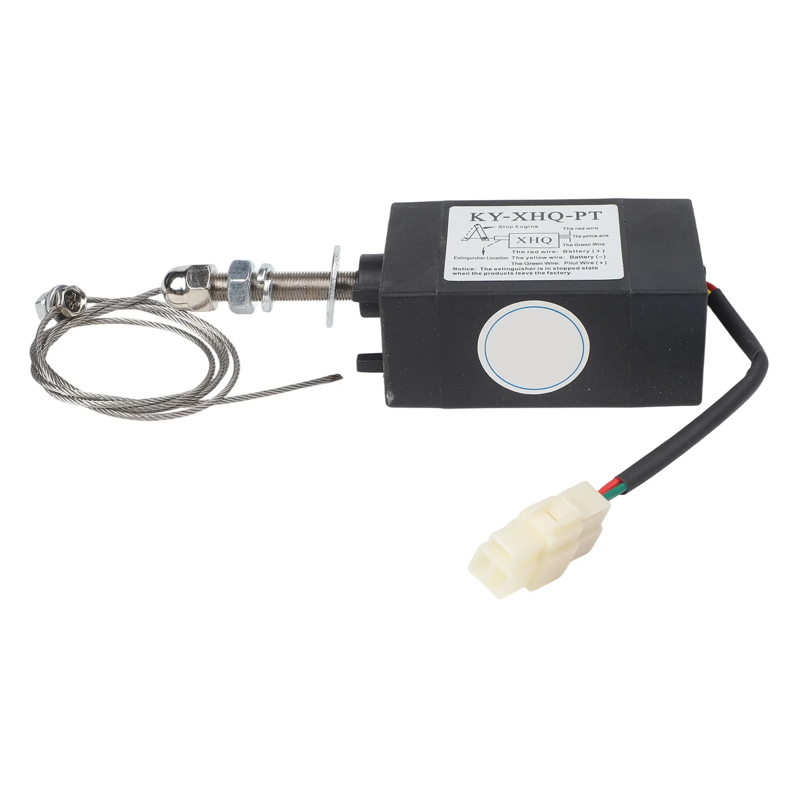 Power-off Solenoid Electromagnetic Valve For Heavy Machinery Black Plastic Shell Diesel Engine Throttle Adjuster Pneumatic Part