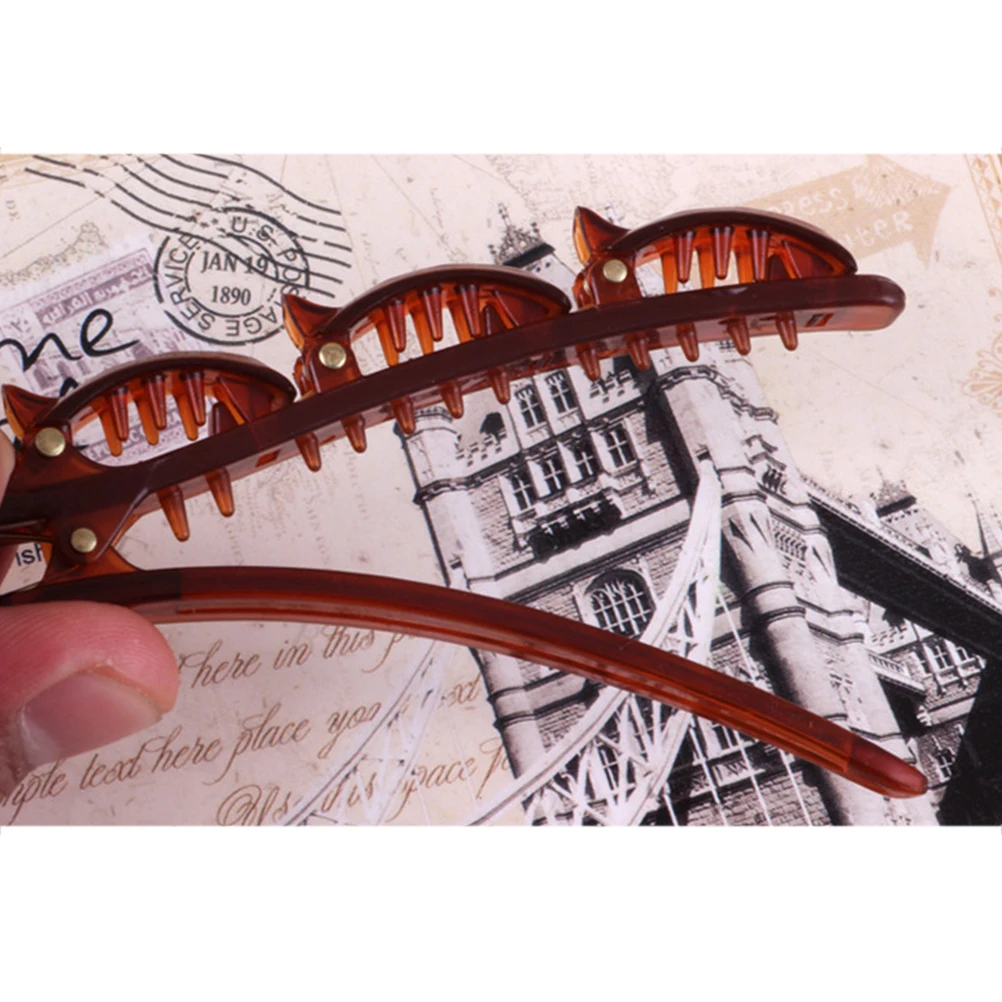 

4 Pcs Hair Clips Double Layer Clip Hairpin ing Barrettes Girls Resin Material Durable Wedding Party Accessories