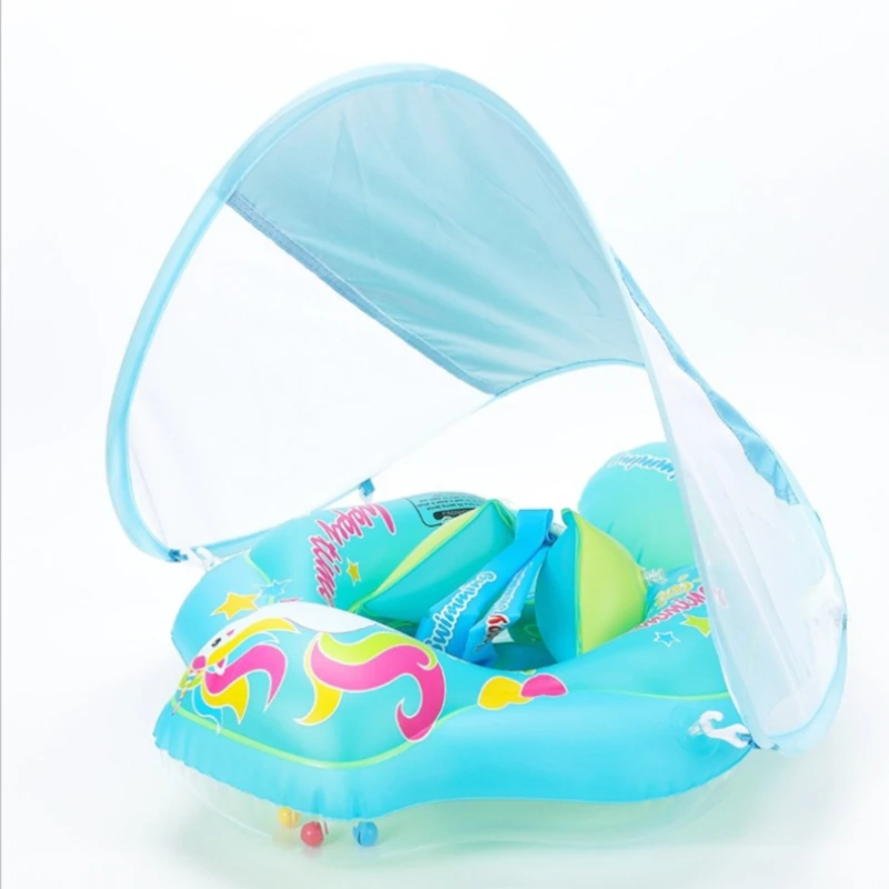 

Надувное кольцо-сиденье с навесом для плавания младенцев, плавательный круг для малышей, летние водные игрушки