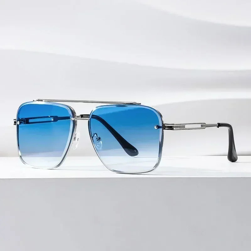 Oversized Square Sunglasses Women New Fashion Metal Sunglasses Men UV400 Punk Glasses Trending Female Eyewear view 5