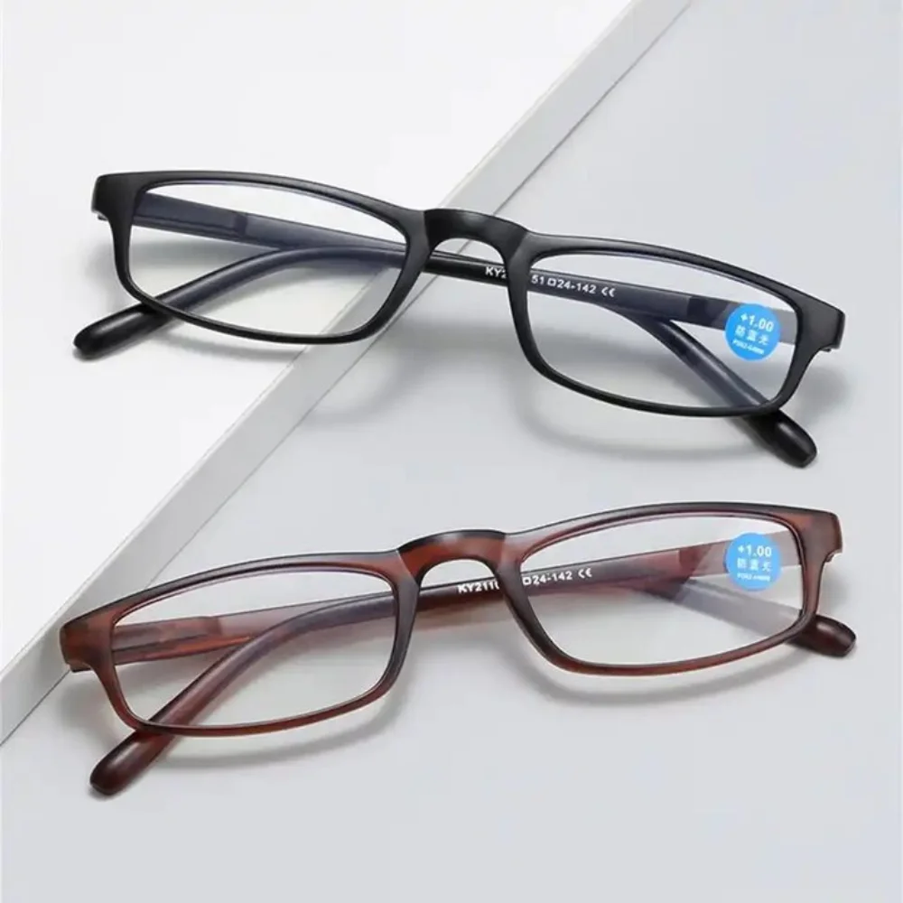 

Spectacle Lens Power +100 To +400 The Aged Presbyopia Glasses Vision Care Square Anti Blue-ray Glasses Lightweight Trendy