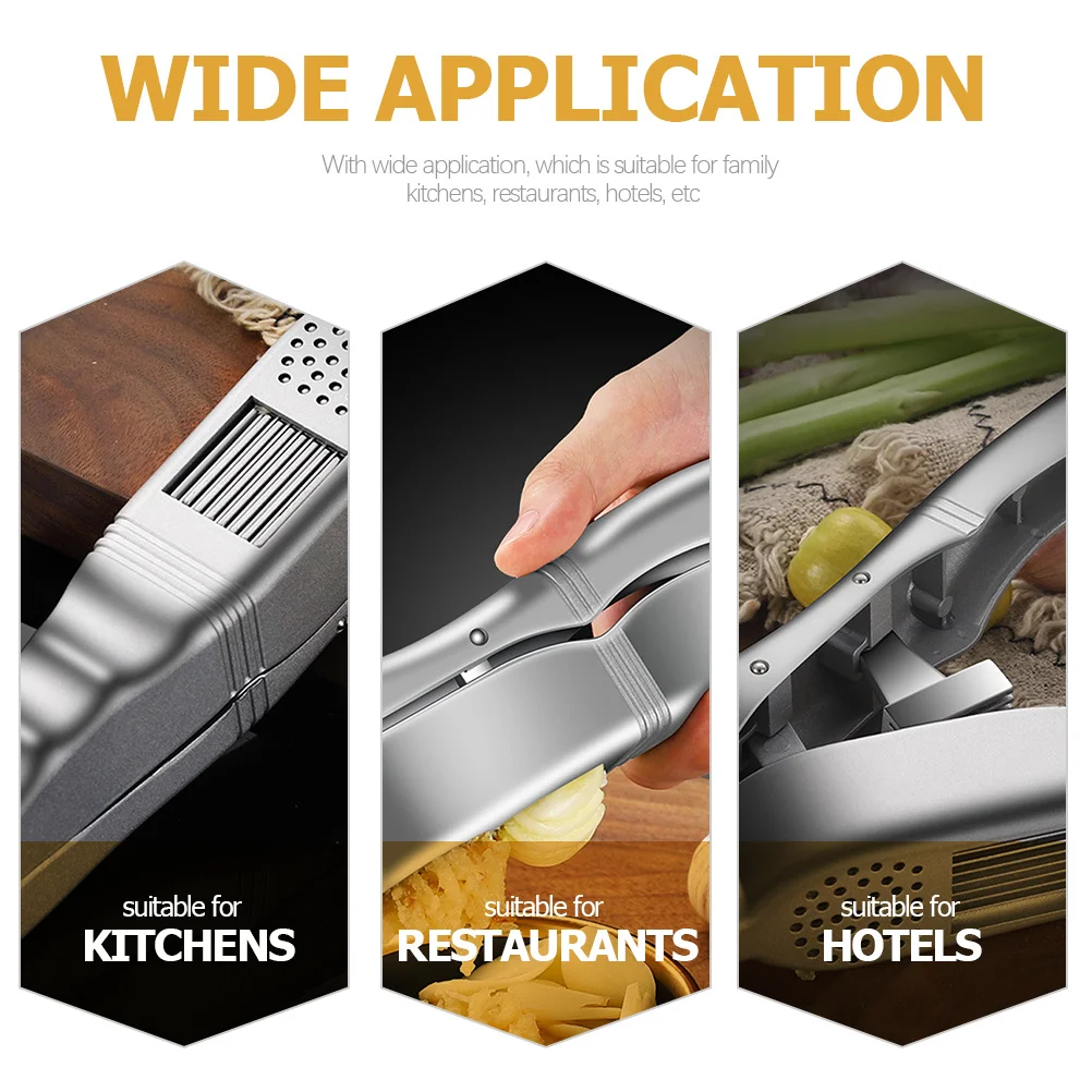 

Household Manual Garlic Crusher Sturdy Alloy Presser Practical Ergonomic Kitchen Tool Multipurpose Garlic Mincer for Home