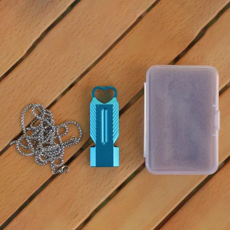 ダブルバレルホイッスルアルミレスキューシグナル高デシベルサバイバルホイッスルストラップ付きレスキューシグナルコール屋外用