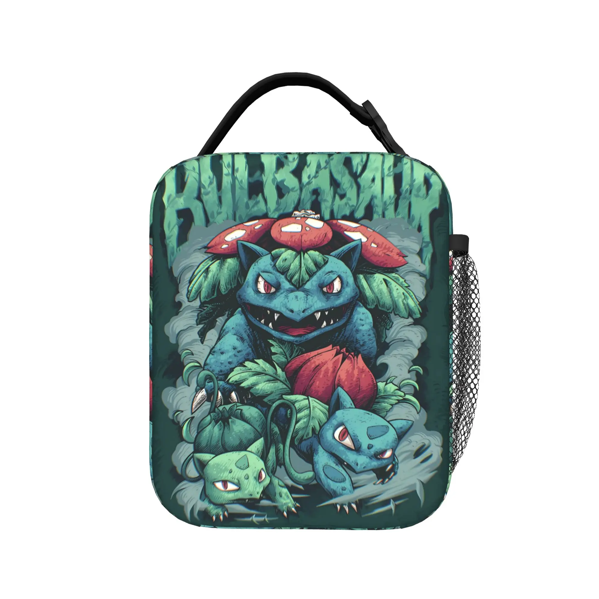 Lunch Bag Bulbasaur Poster Cartoon School Lunch Box For Child  Fashion Portable Print Cooler Bag