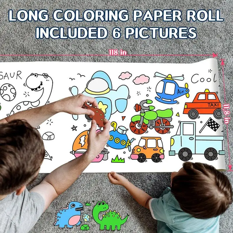 Children's Drawing Roll DIY Painting Drawing Roll Paper Graffiti Scroll DIY Painting Art Supplies Educational Wall Sticker