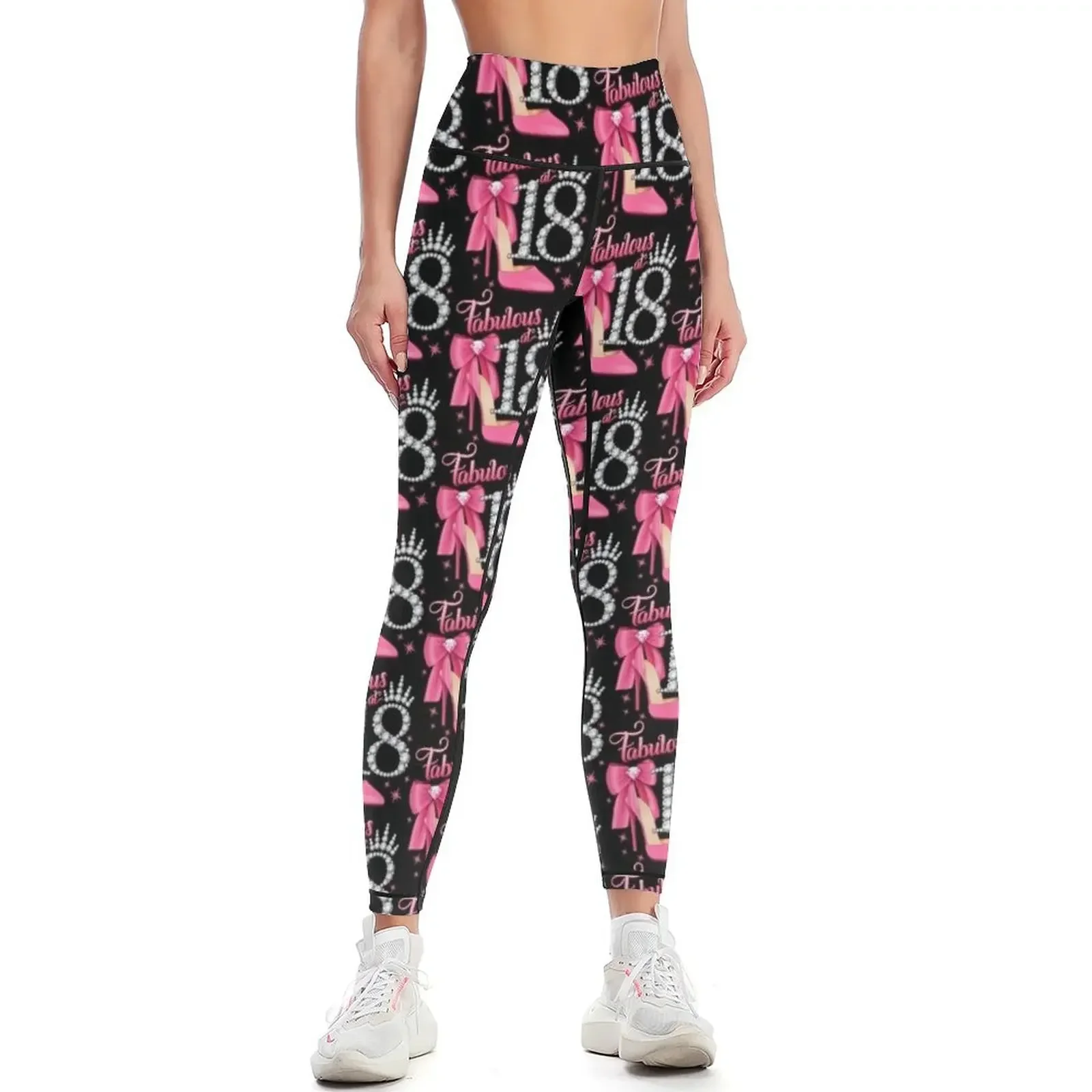 

18th Birthday. Fabulous at 18 girls, ladies Leggings gym's clothing harem pants sport legging Sports female Womens Leggings