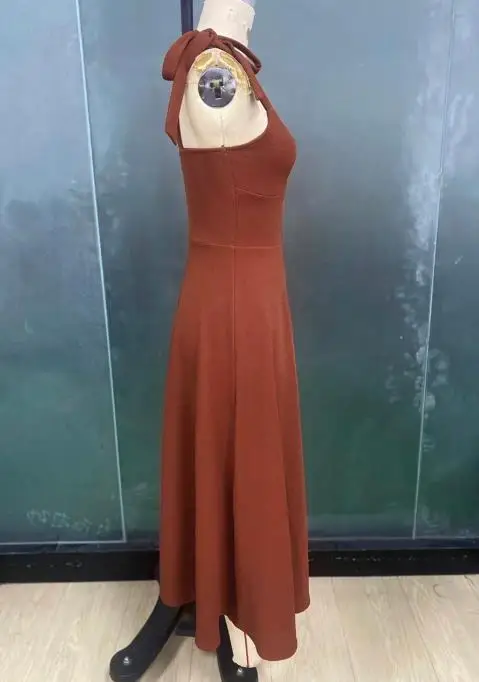 Abito da donna Moda 2025 Ultimo abito temperamento di vendita caldo Abito gilet tinta unita Vita che abbraccia gonna di media lunghezza dimagrante