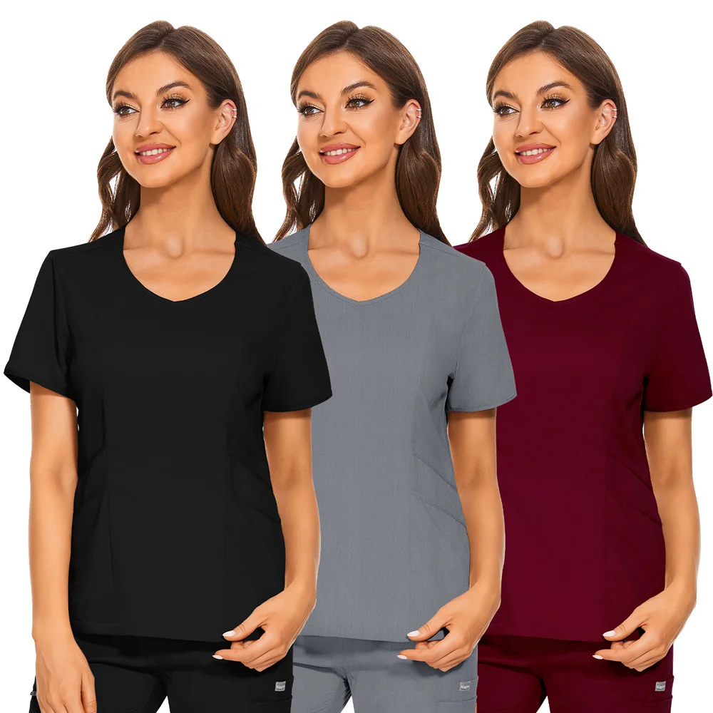 Verpleegkundige Medische Uniform Tandarts Overalls Klinische Uniform Verpleegkundige Scrubs T-shirt Arts Losse Blouse Scrub Tops Uniforme Lab Uniform