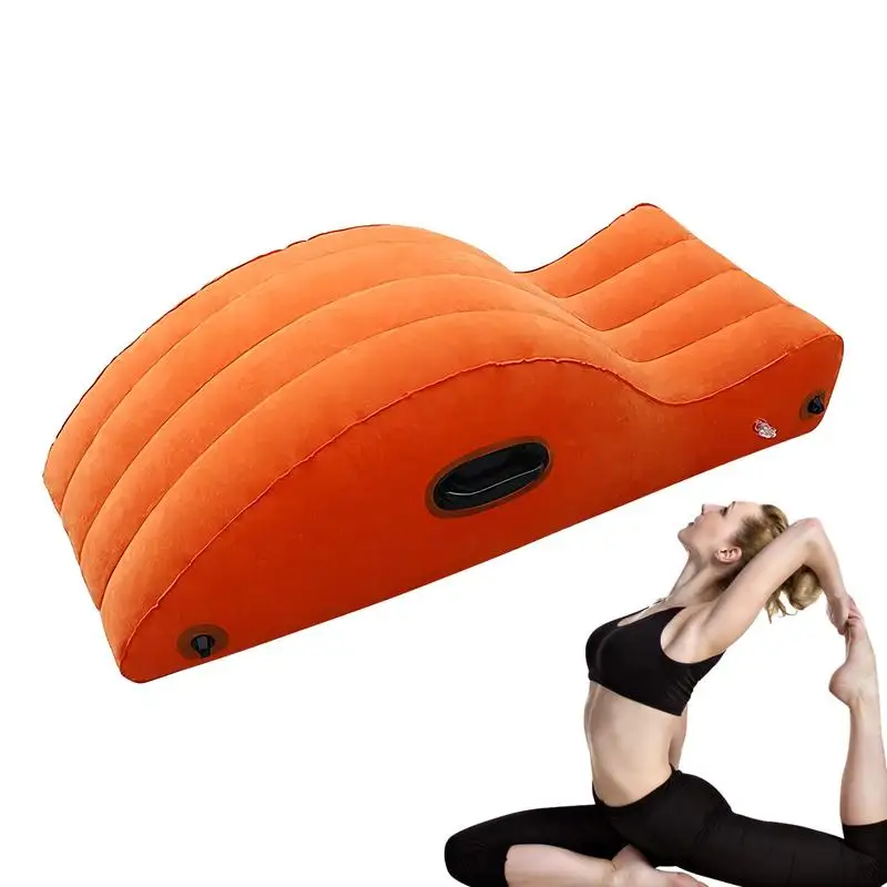 

Yoga Lounge Chair Pilates Support Couch Inflatable Yoga Training Lounger Foldable Pilates Exercise Support Sofa For Travel Home